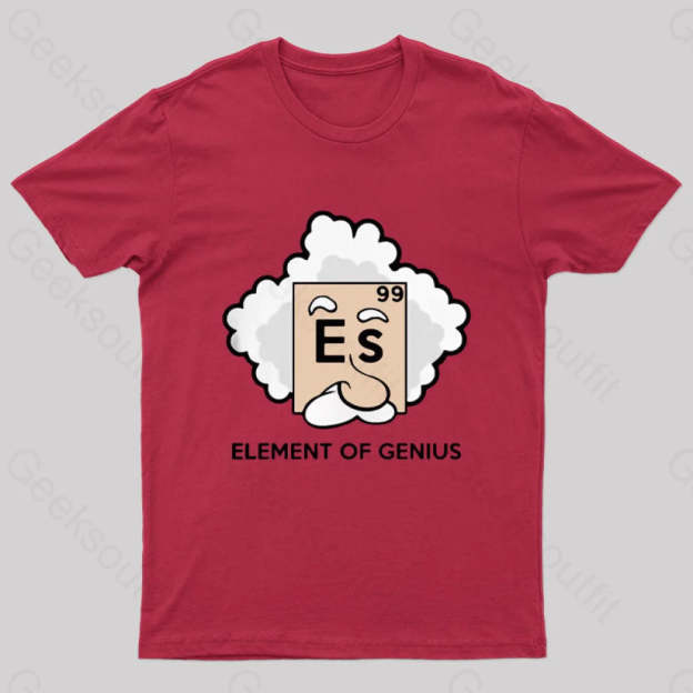 Element Of Genius Nerd T-Shirt Red / S