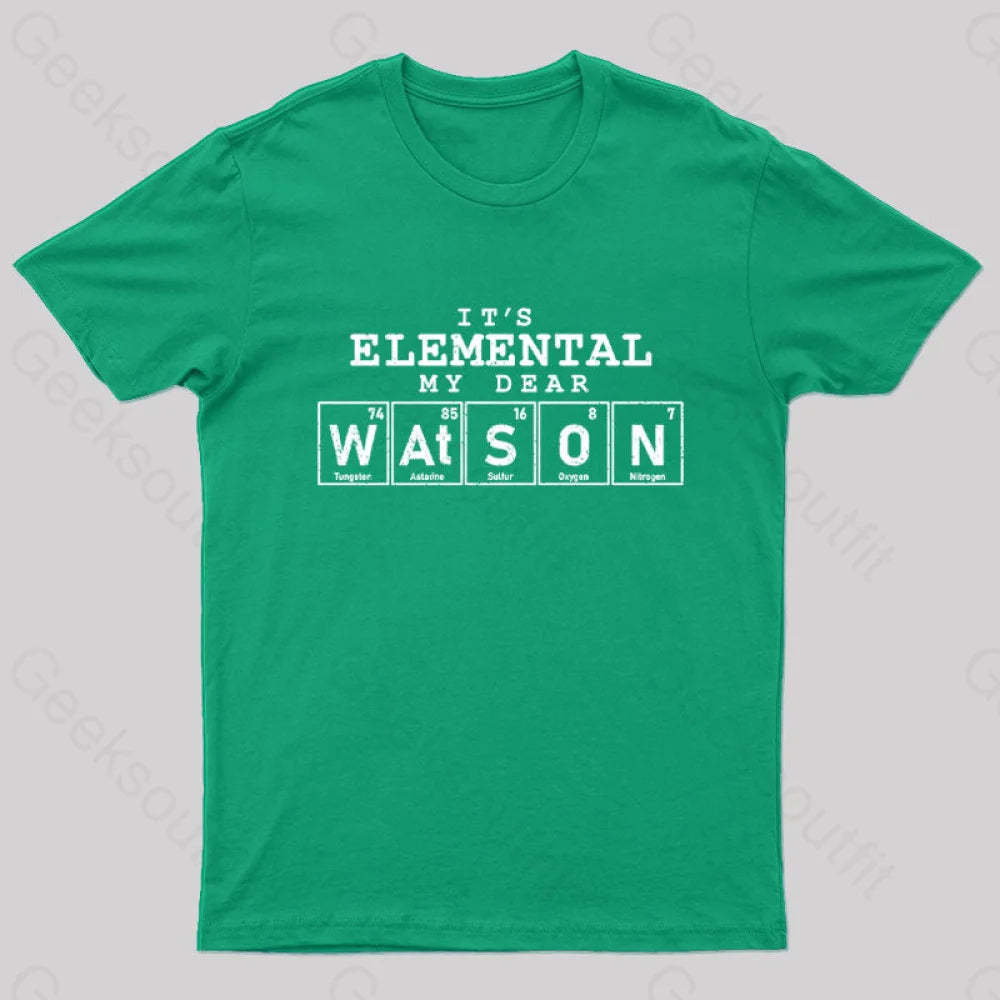 Elemental My Dear Watson Geek T-Shirt Green / S