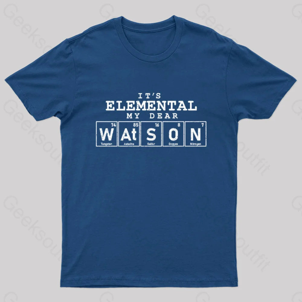 Elemental My Dear Watson Geek T-Shirt Navy / S