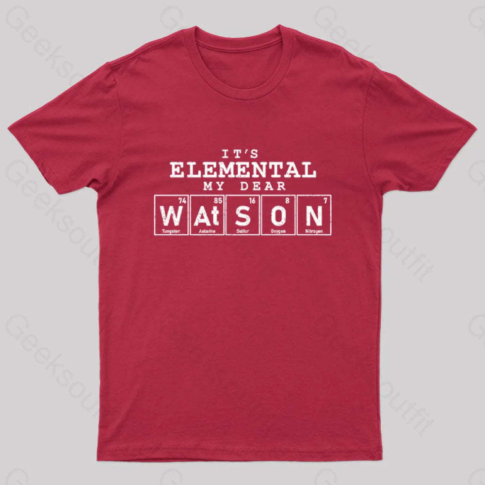 Elemental My Dear Watson Geek T-Shirt Red / S