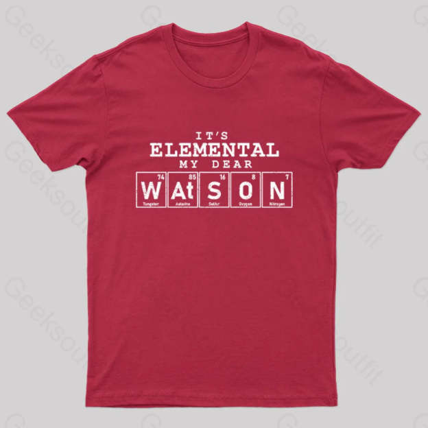 Elemental My Dear Watson Geek T-Shirt Red / S