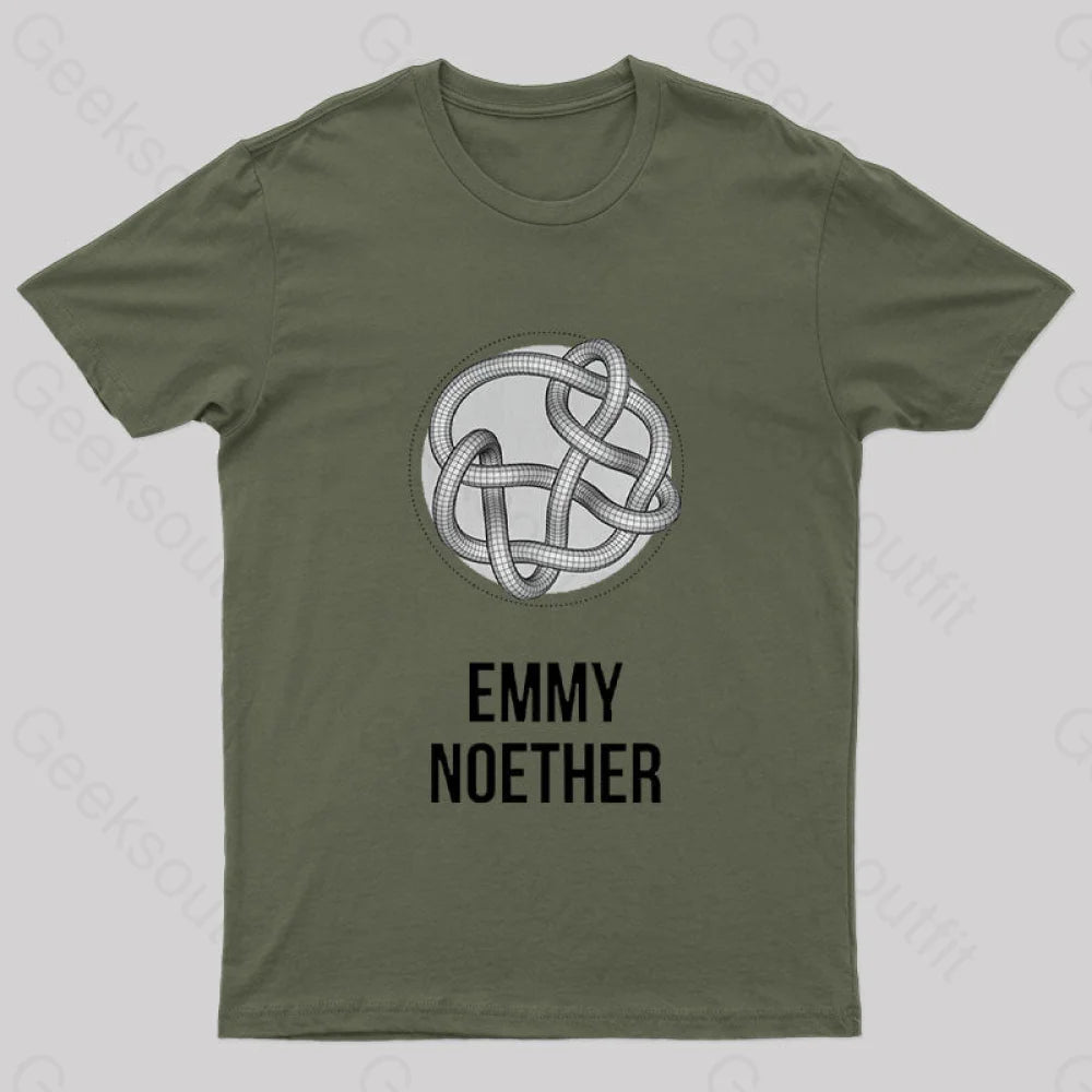 Emmy Noether Nerd T-Shirt Army Green / S