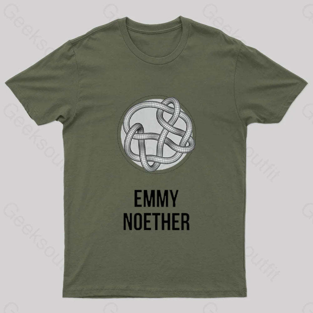 Emmy Noether Nerd T-Shirt Army Green / S