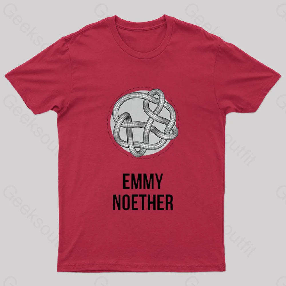 Emmy Noether Nerd T-Shirt Red / S