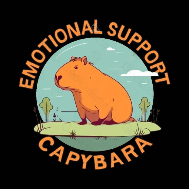 Emotional Support Capybara T-shirt - Geeksoutfit