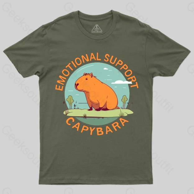Emotional Support Capybara T-shirt - Geeksoutfit