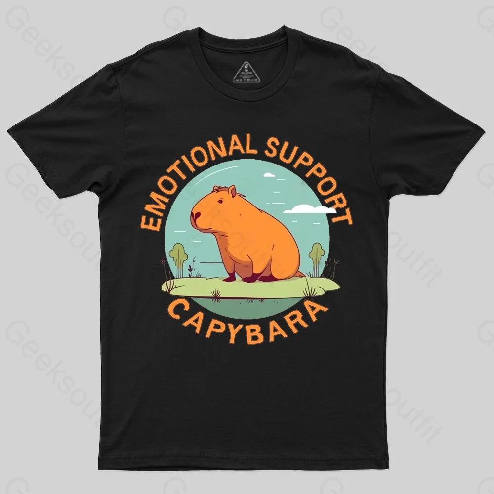 Emotional Support Capybara T-shirt - Geeksoutfit