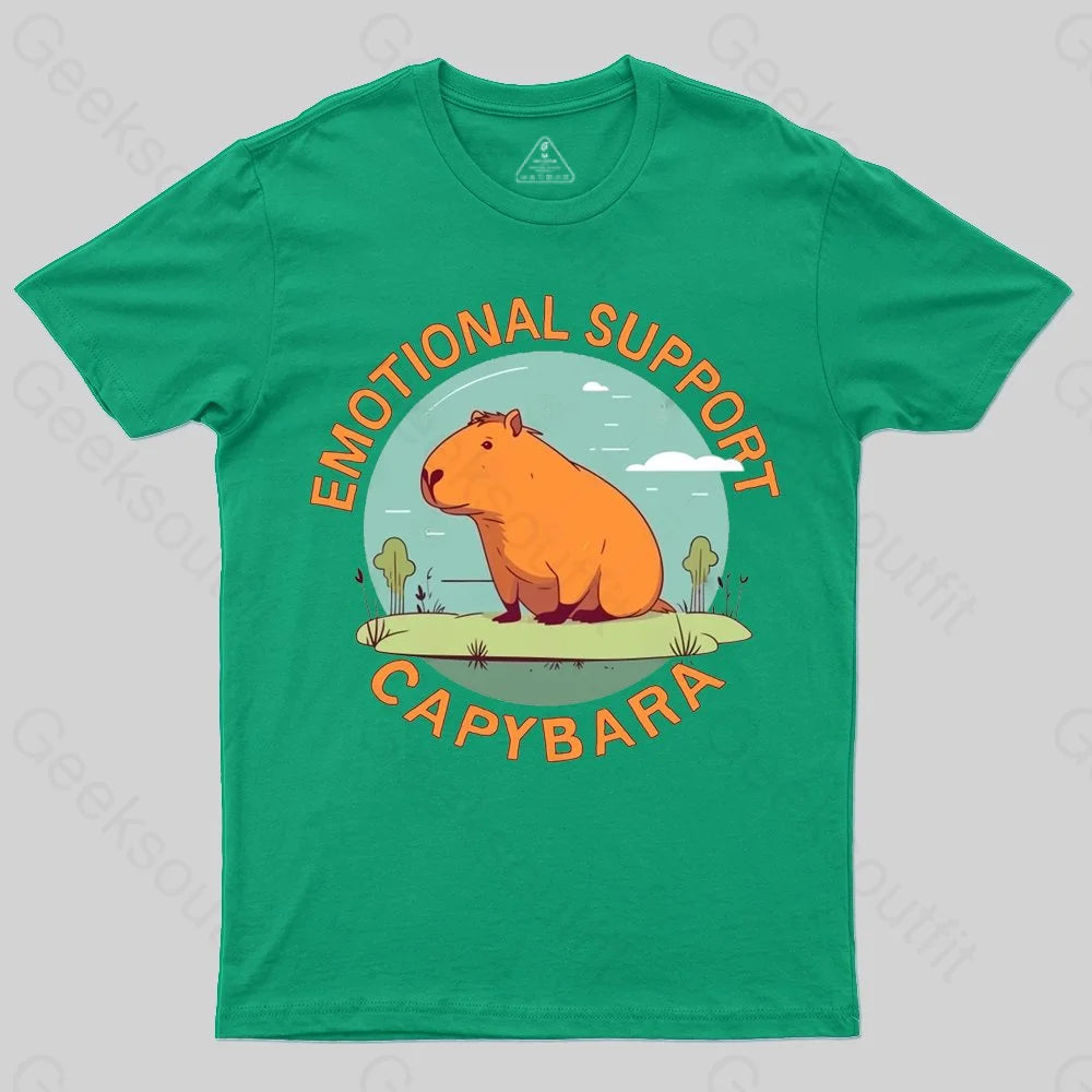 Emotional Support Capybara T-shirt - Geeksoutfit