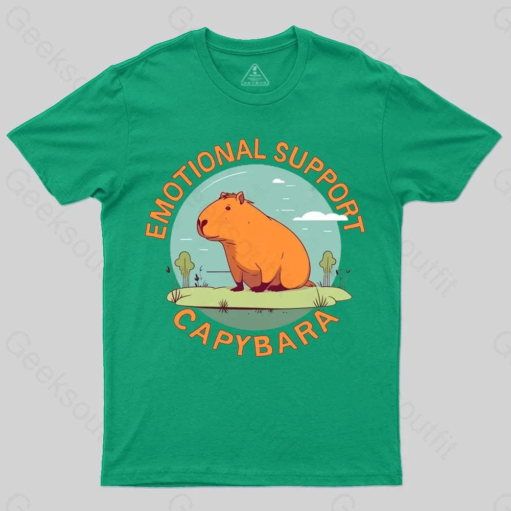 Emotional Support Capybara T-shirt - Geeksoutfit