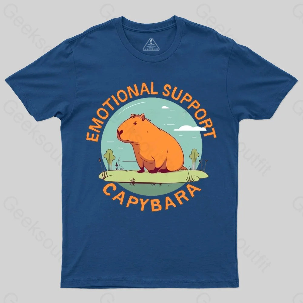 Emotional Support Capybara T-shirt - Geeksoutfit