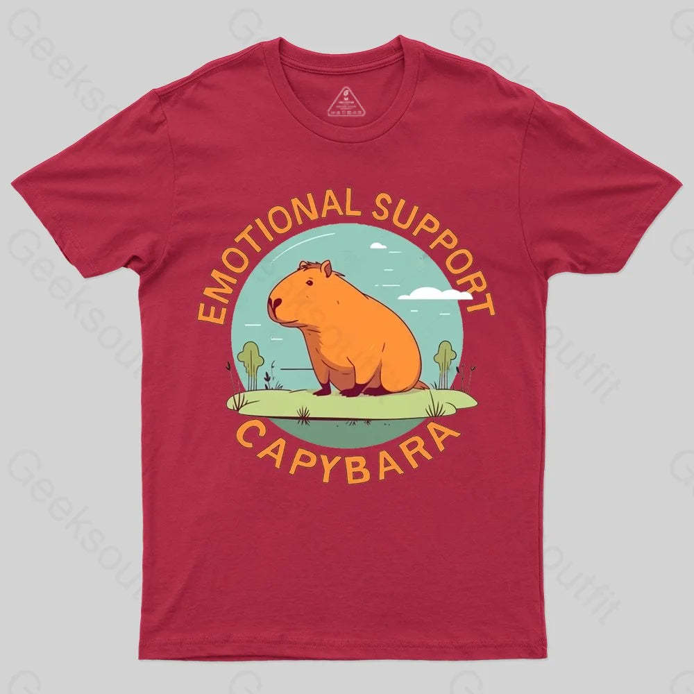 Emotional Support Capybara T-shirt - Geeksoutfit