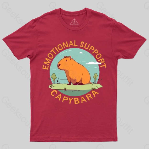 Emotional Support Capybara T-shirt - Geeksoutfit