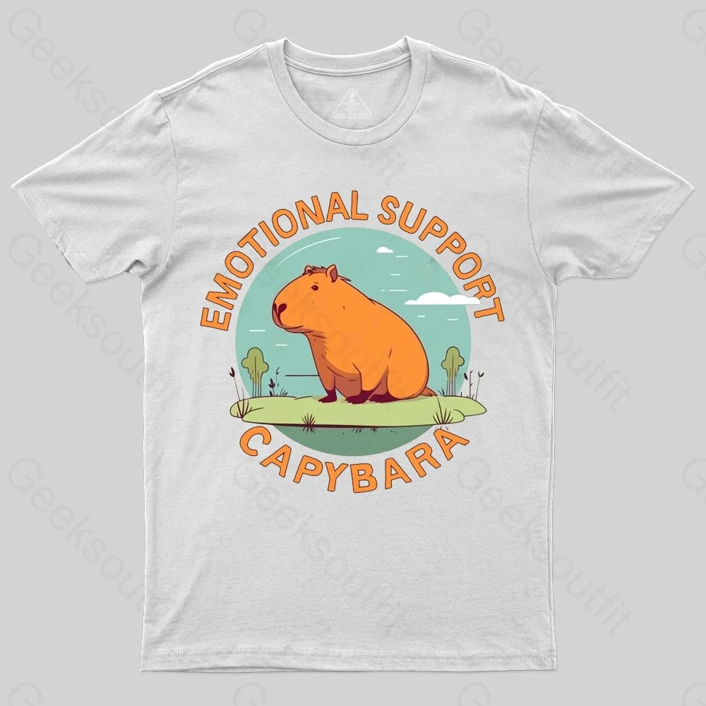 Emotional Support Capybara T-shirt - Geeksoutfit