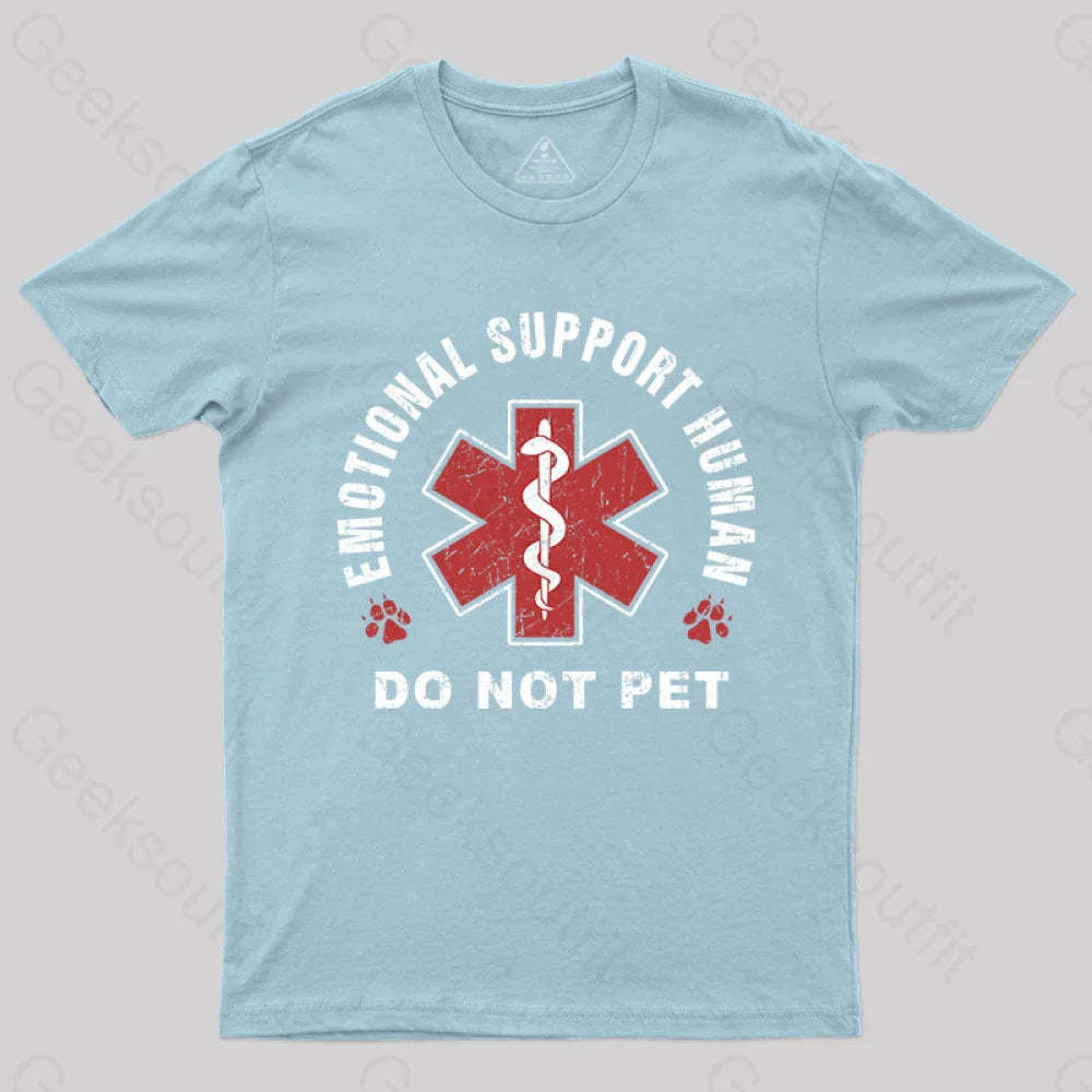 Emotional Support Human T-Shirt Light Blue / S