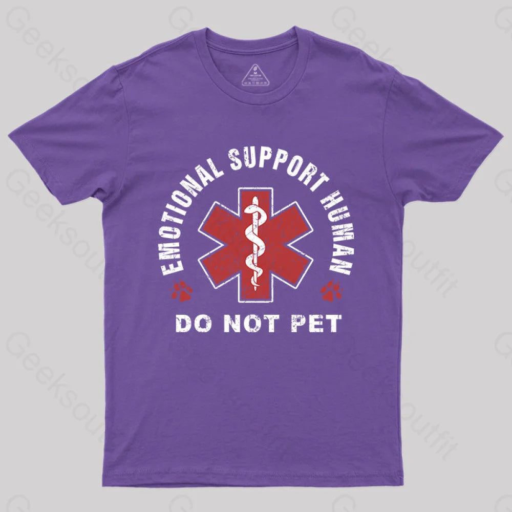 Emotional Support Human T-Shirt Purple / S