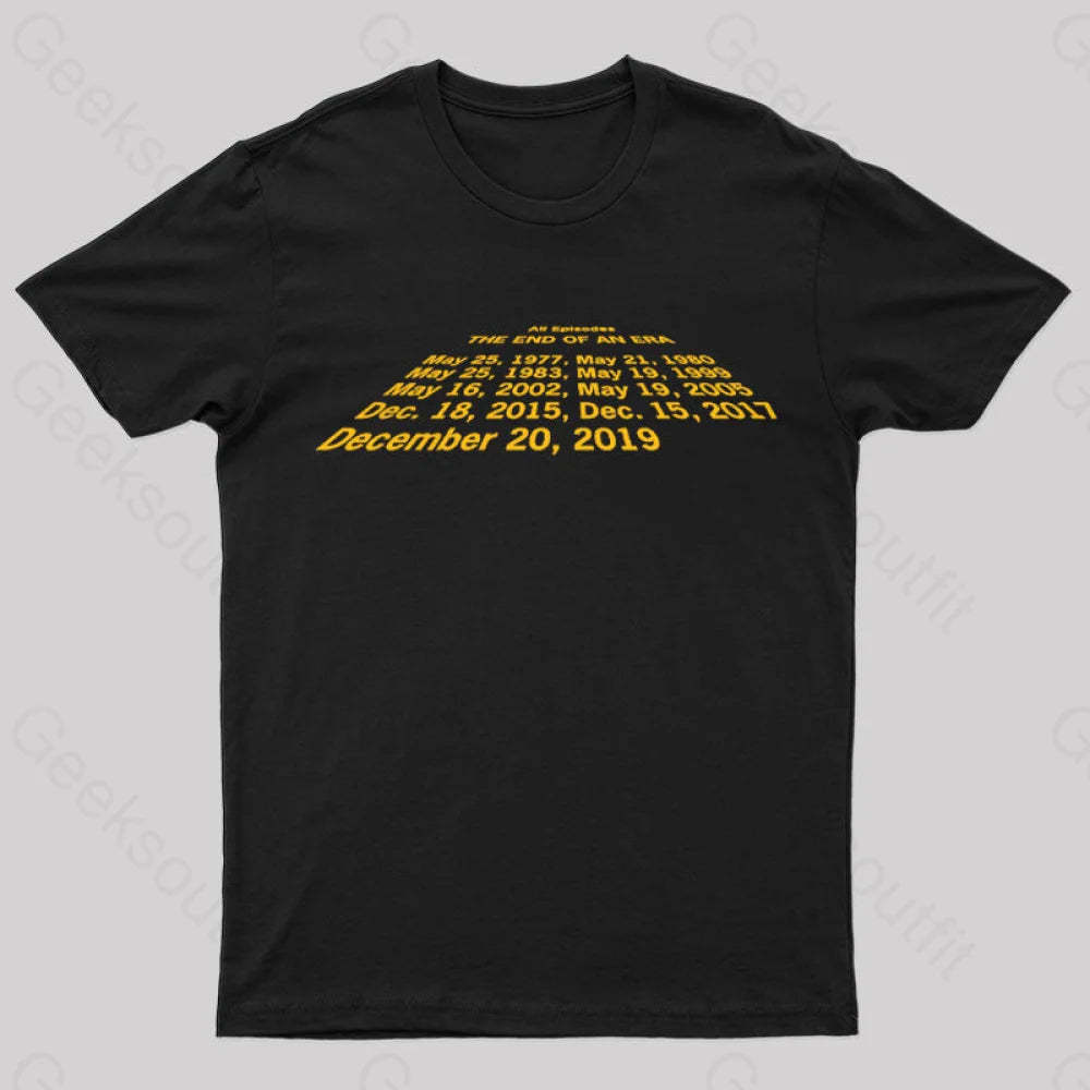 End Of An Era Geek T-Shirt Black / S