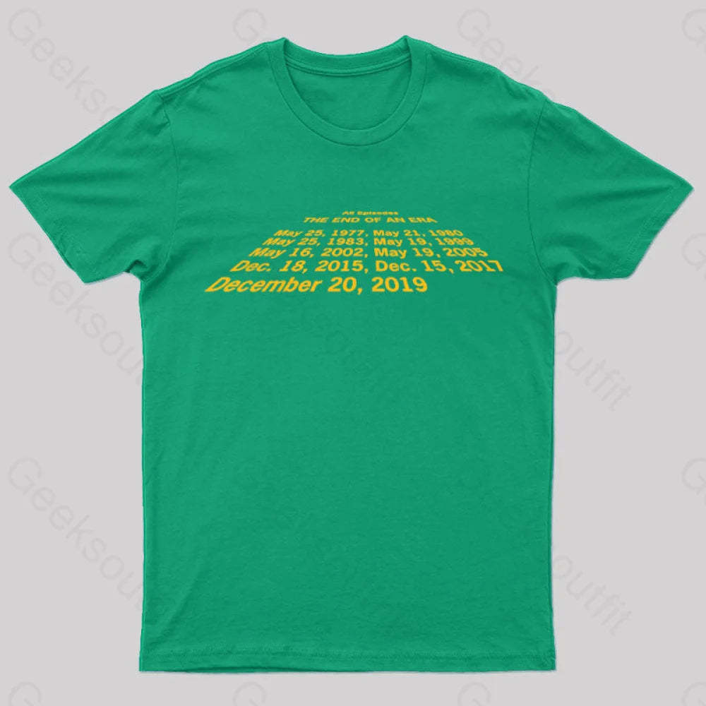 End Of An Era Geek T-Shirt Green / S