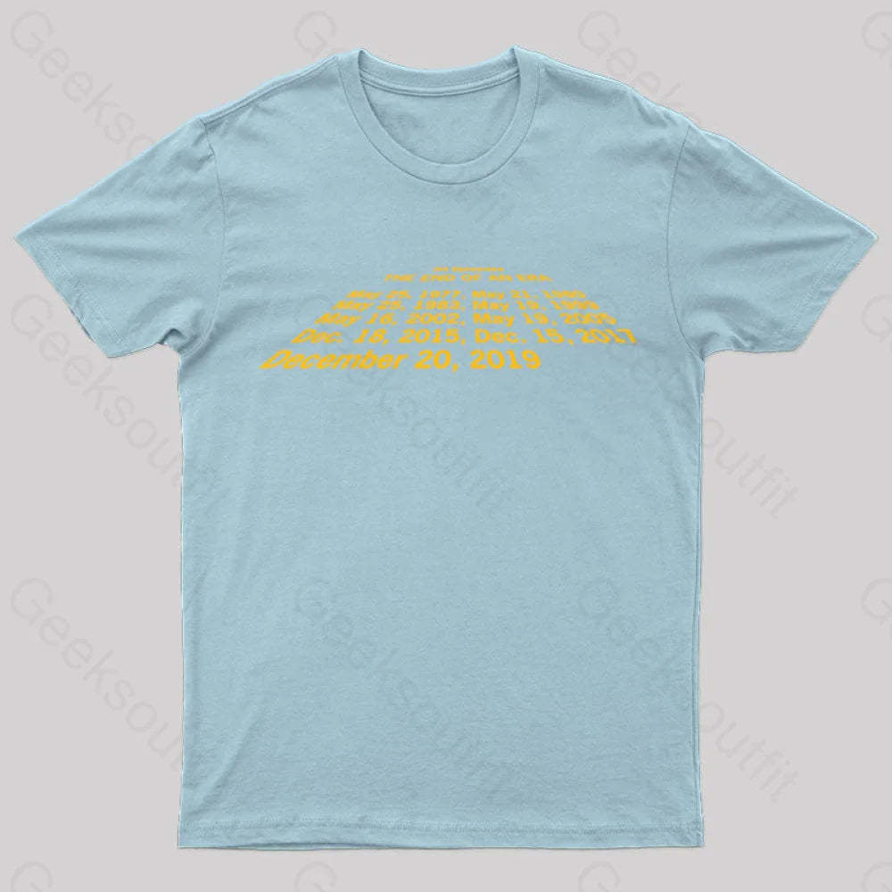 End Of An Era Geek T-Shirt Light Blue / S