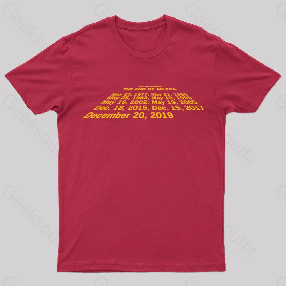End Of An Era Geek T-Shirt Red / S