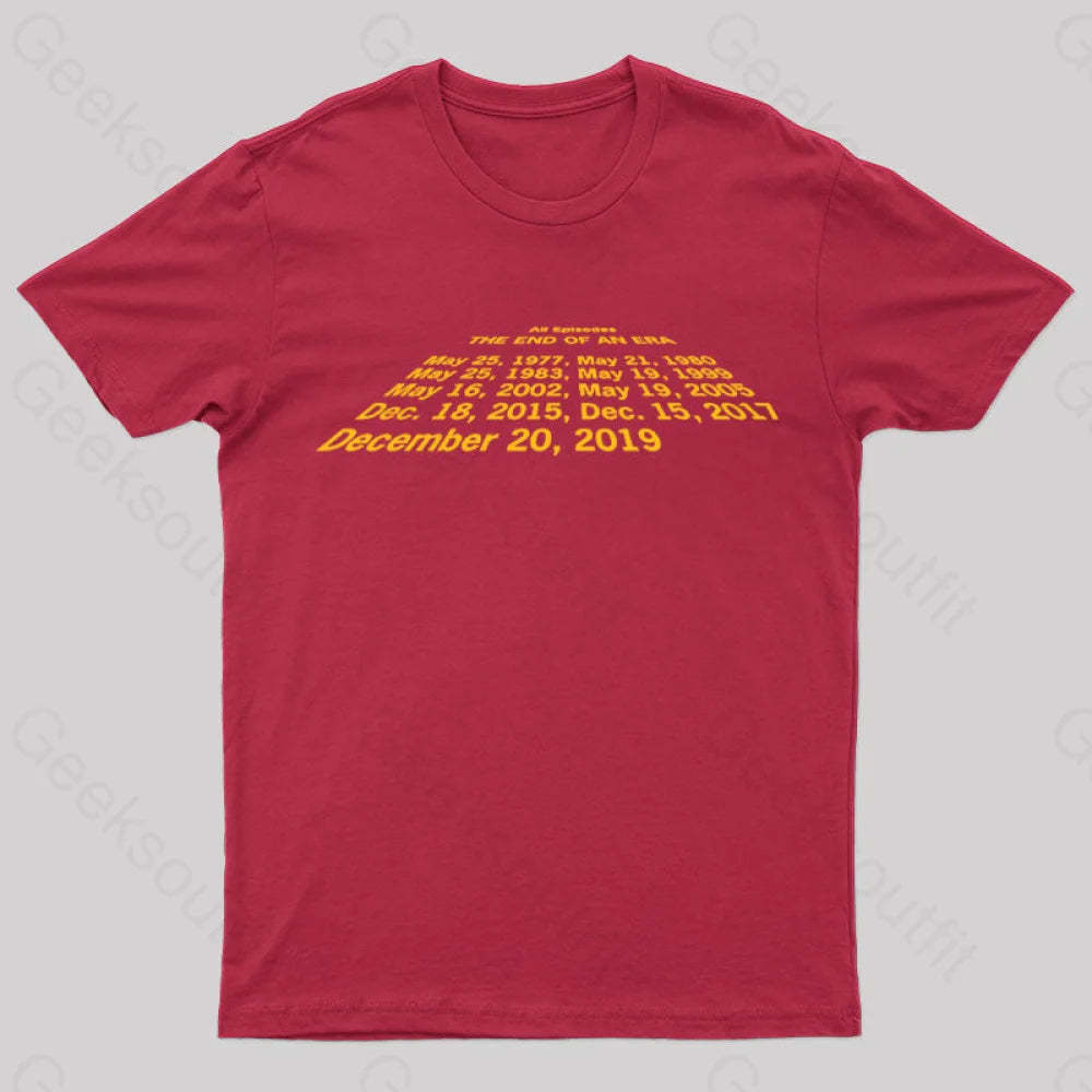 End Of An Era Geek T-Shirt Red / S