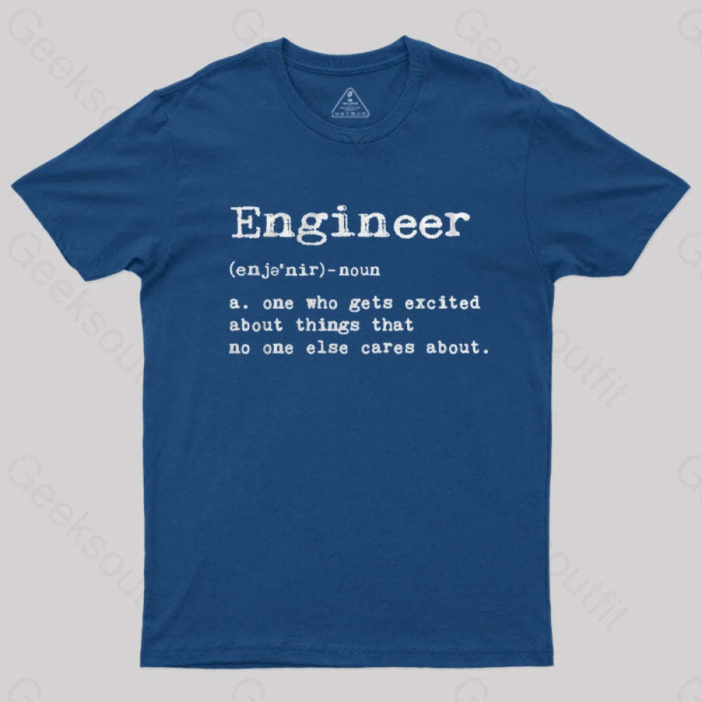 Engineer Definition Nerd T-Shirt Navy / S