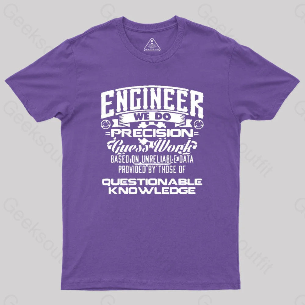 Engineer We Do Geek T-Shirt Purple / S