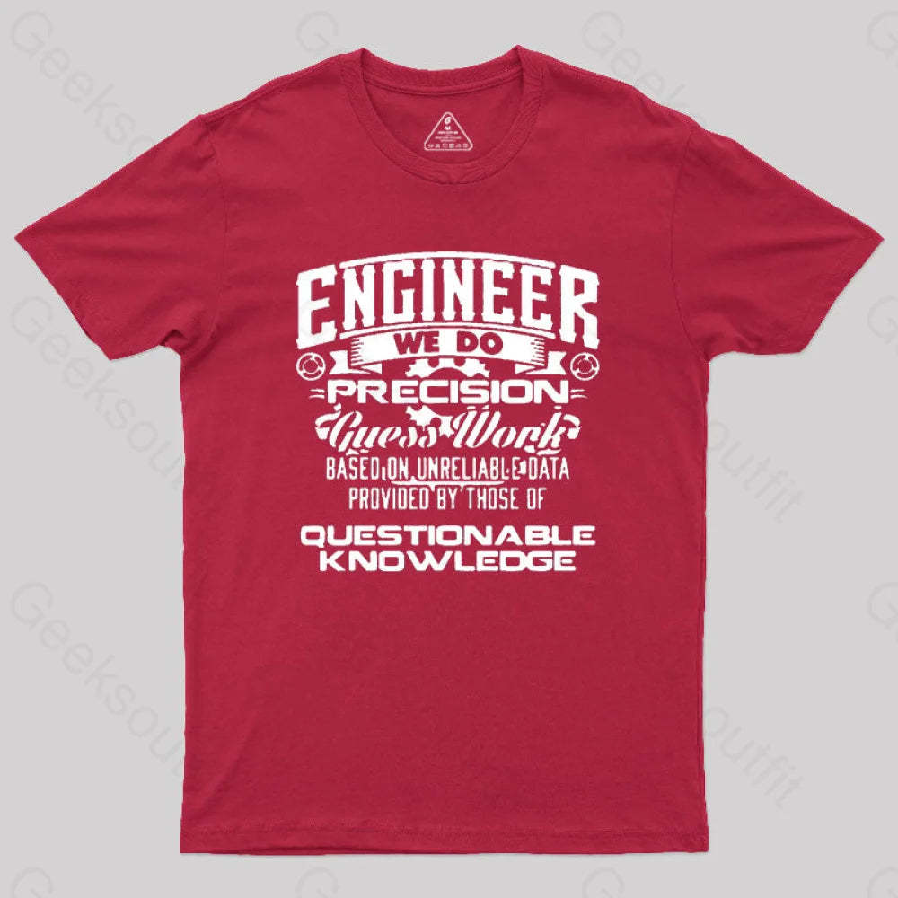 Engineer We Do Geek T-Shirt Red / S