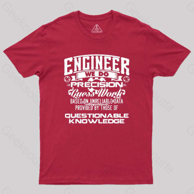 Engineer We Do Geek T-Shirt Red / S