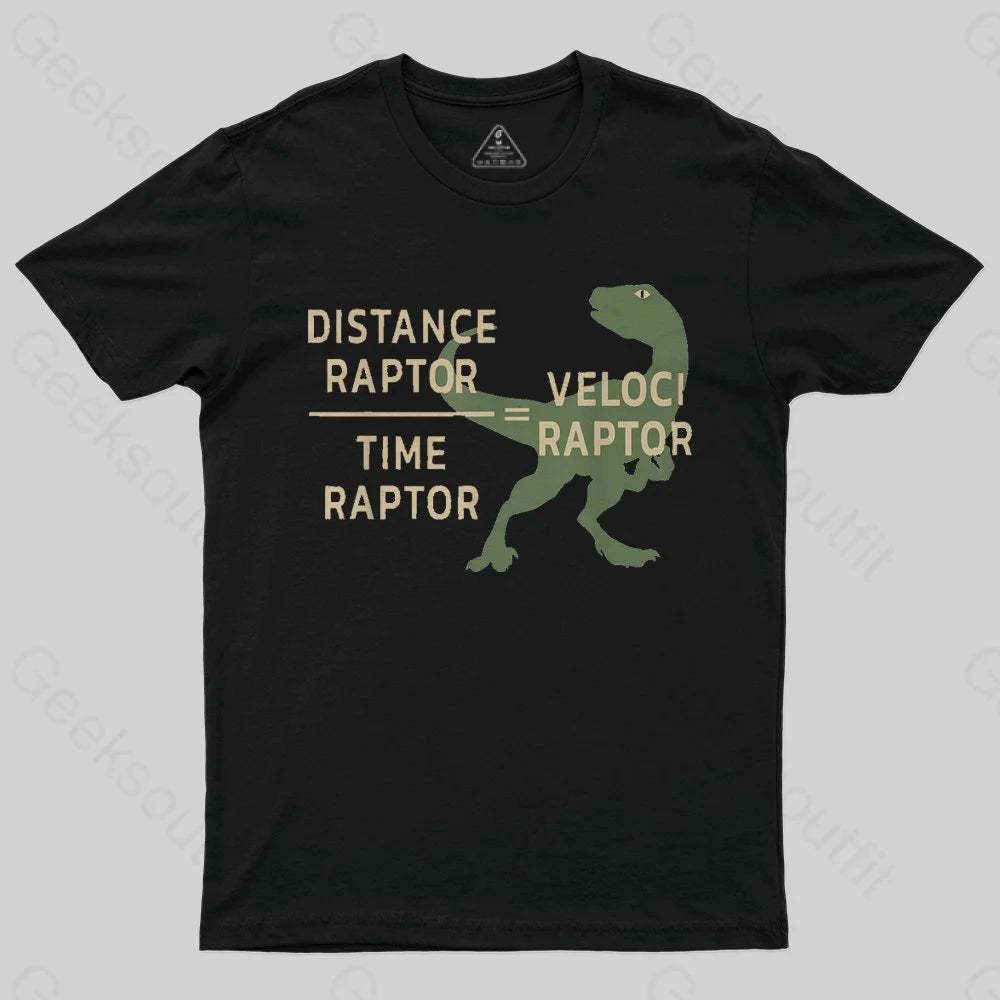 Equations Of Motion Science Velociraptor T-Shirt - Geeksoutfit