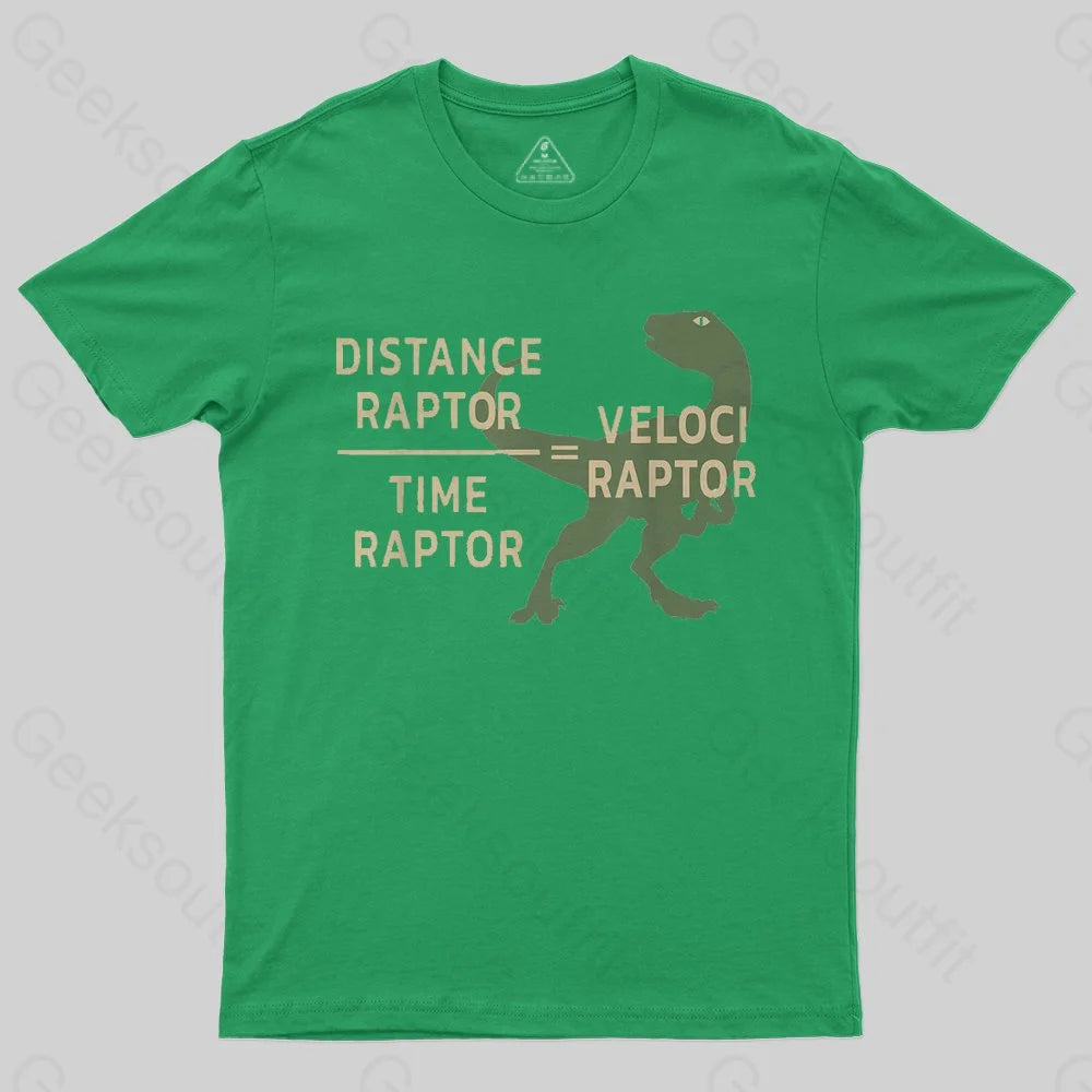 Equations Of Motion Science Velociraptor T-Shirt - Geeksoutfit