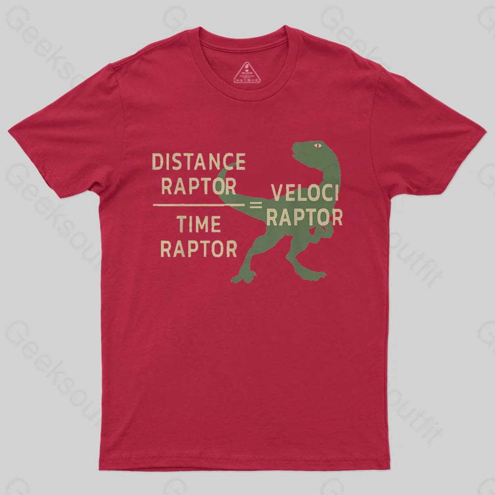 Equations Of Motion Science Velociraptor T-Shirt - Geeksoutfit