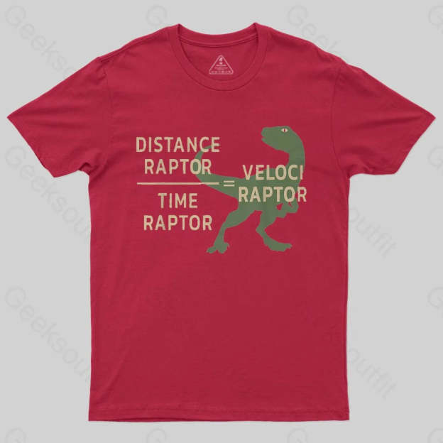 Equations Of Motion Science Velociraptor T-Shirt - Geeksoutfit