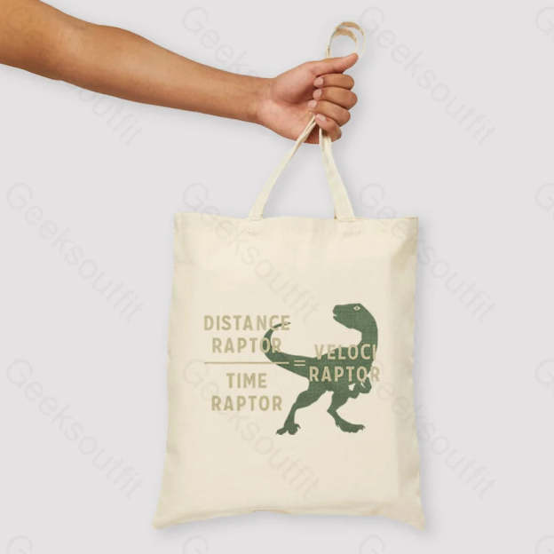 Equations Of Motion Science Velociraptor Unisex Tote Bag Beige