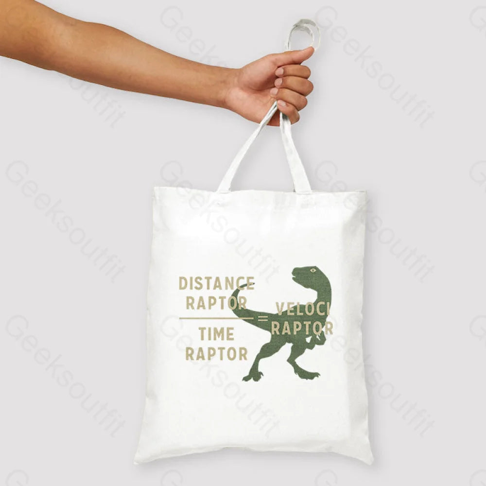 Equations Of Motion Science Velociraptor Unisex Tote Bag White