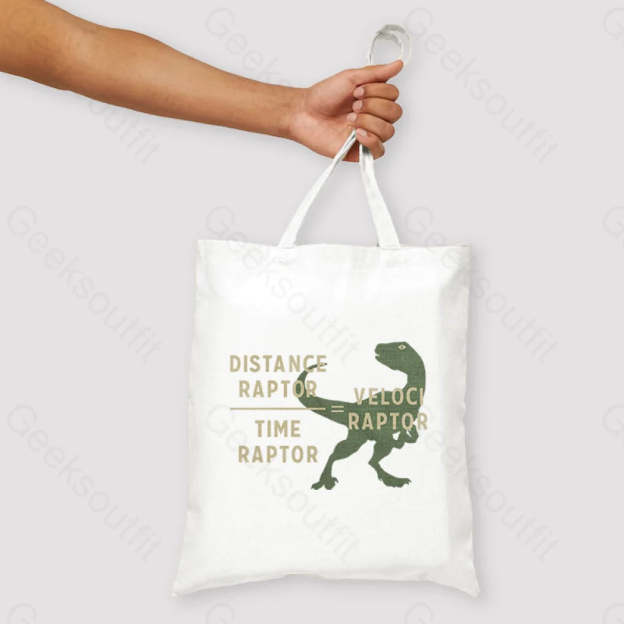 Equations Of Motion Science Velociraptor Unisex Tote Bag White