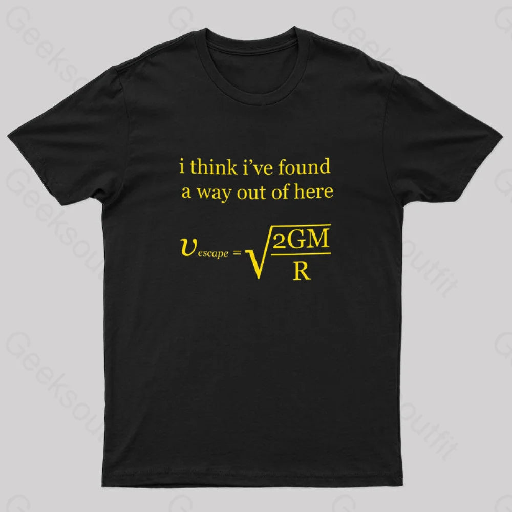 Escape Velocity Physics Geek T-Shirt Black / S