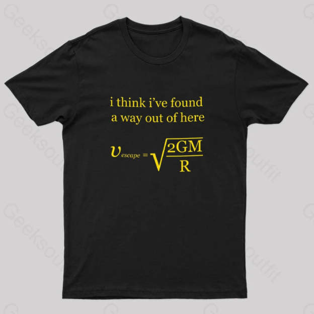 Escape Velocity Physics Geek T-Shirt Black / S