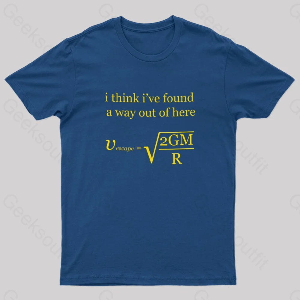 Escape Velocity Physics Geek T-Shirt Navy / S
