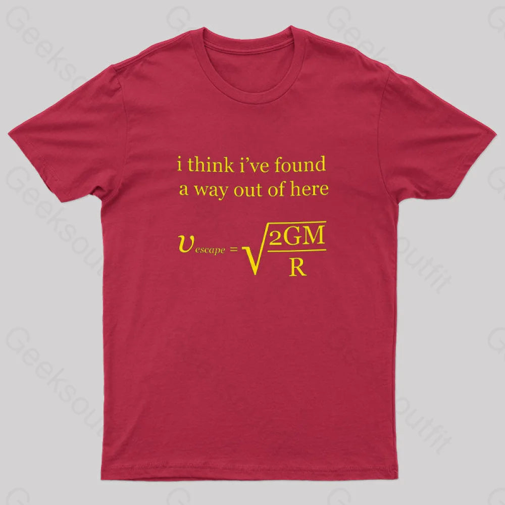 Escape Velocity Physics Geek T-Shirt Red / S
