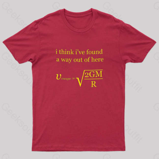 Escape Velocity Physics Geek T-Shirt Red / S