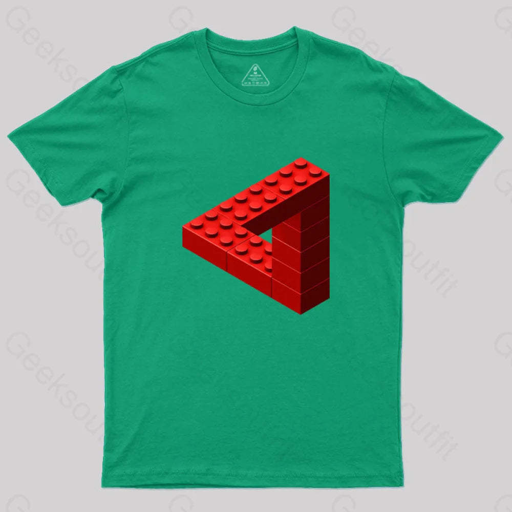 Escher Toy Bricks T-Shirt Green / S