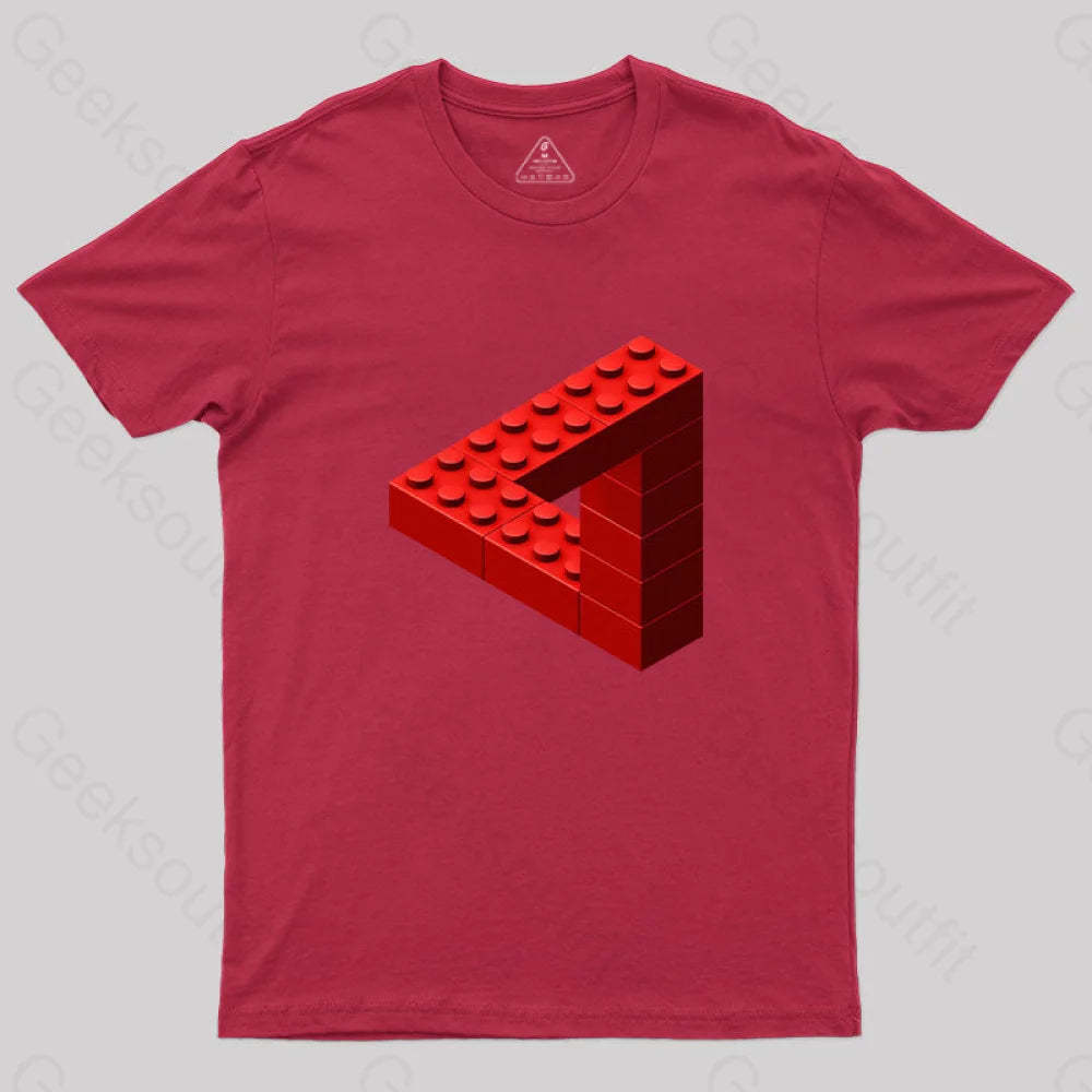 Escher Toy Bricks T-Shirt Red / S