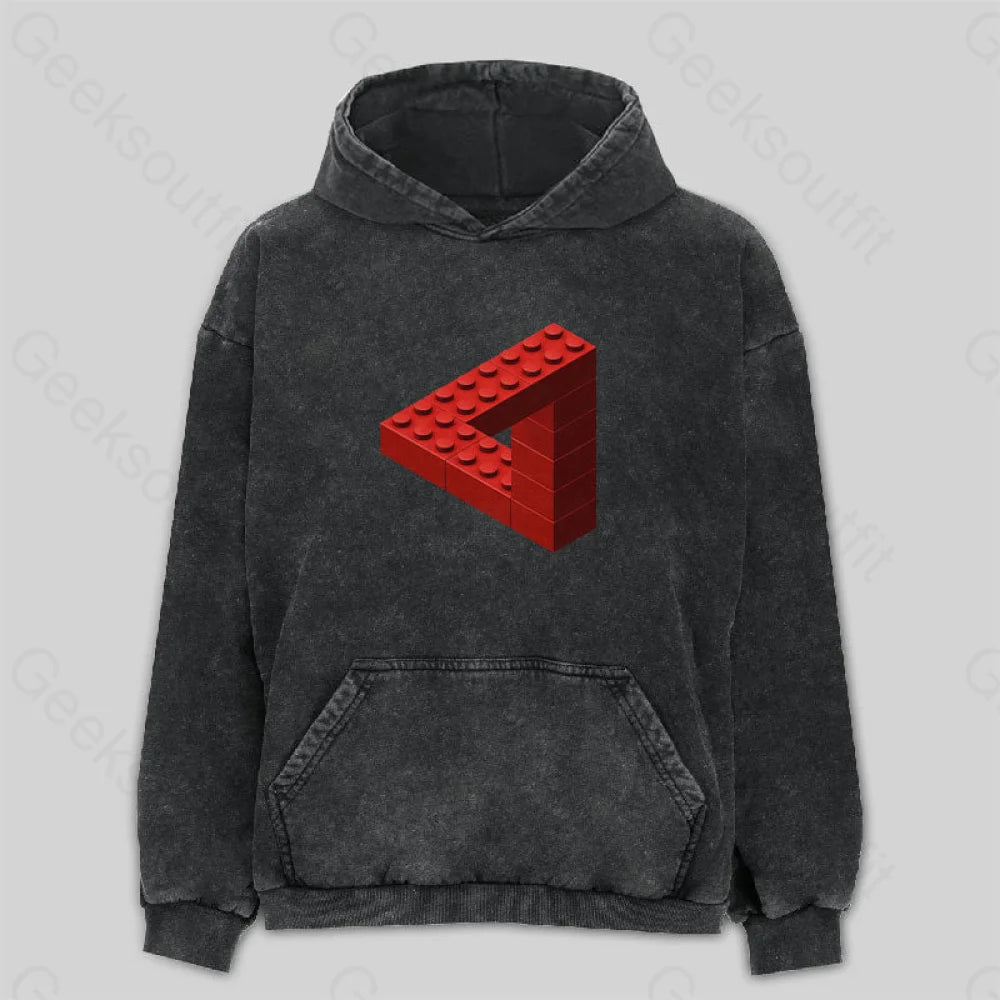 Escher Toy Bricks Washed Hoodie M