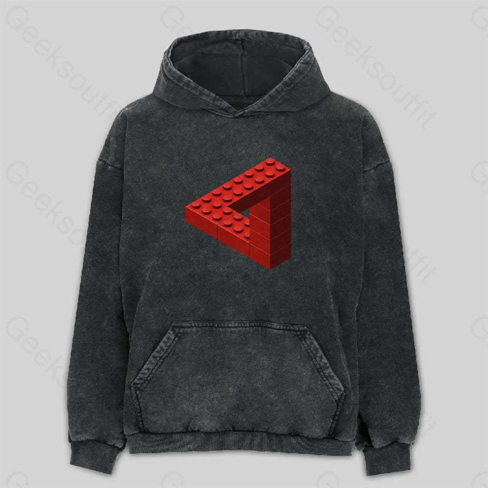 Escher Toy Bricks Washed Hoodie M