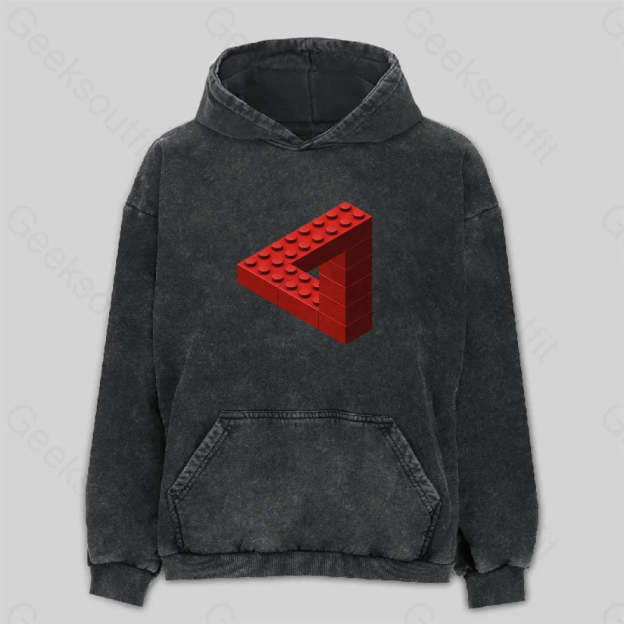 Escher Toy Bricks Washed Hoodie M