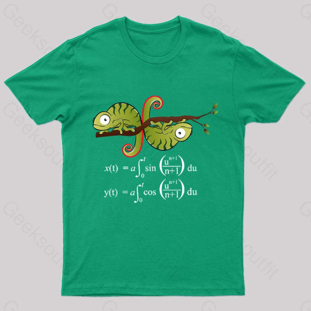 Euler Spiral Nerd T-Shirt Green / S