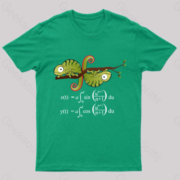 Euler Spiral Nerd T-Shirt Green / S