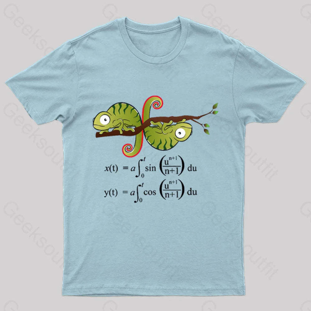 Euler Spiral Nerd T-Shirt Light Blue / S