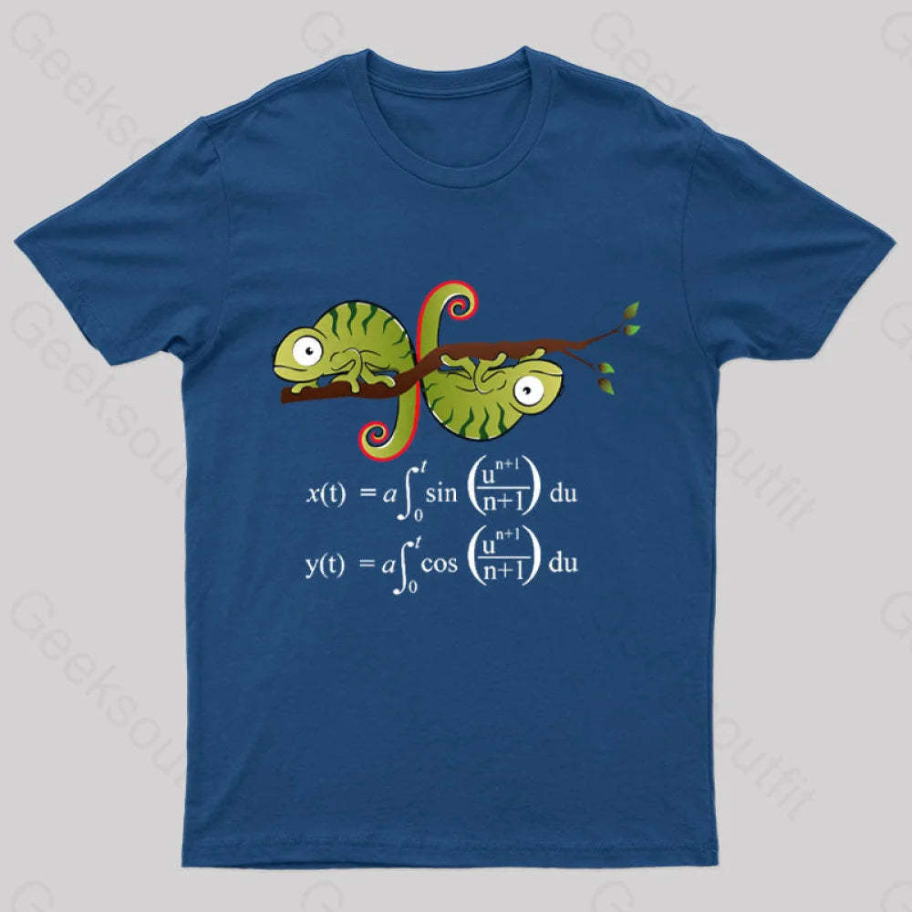 Euler Spiral Nerd T-Shirt Navy / S