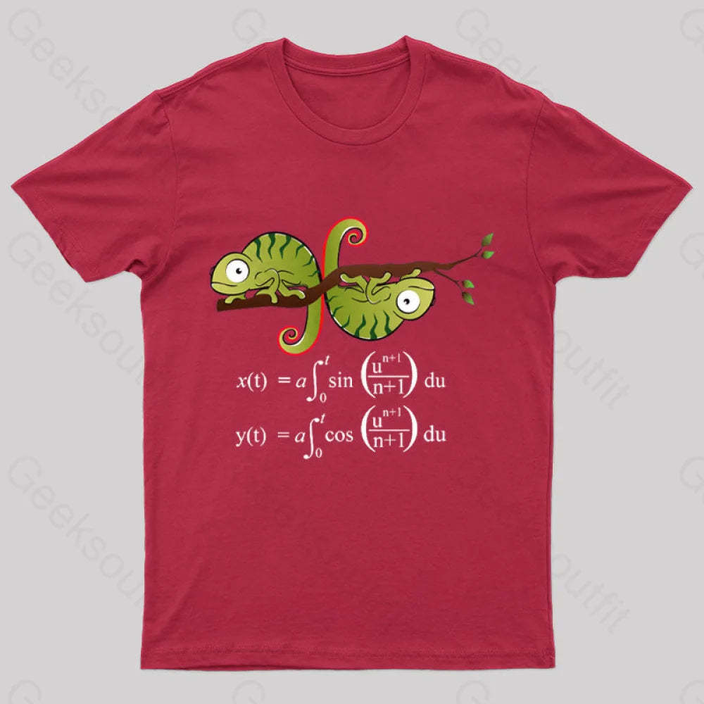 Euler Spiral Nerd T-Shirt Red / S